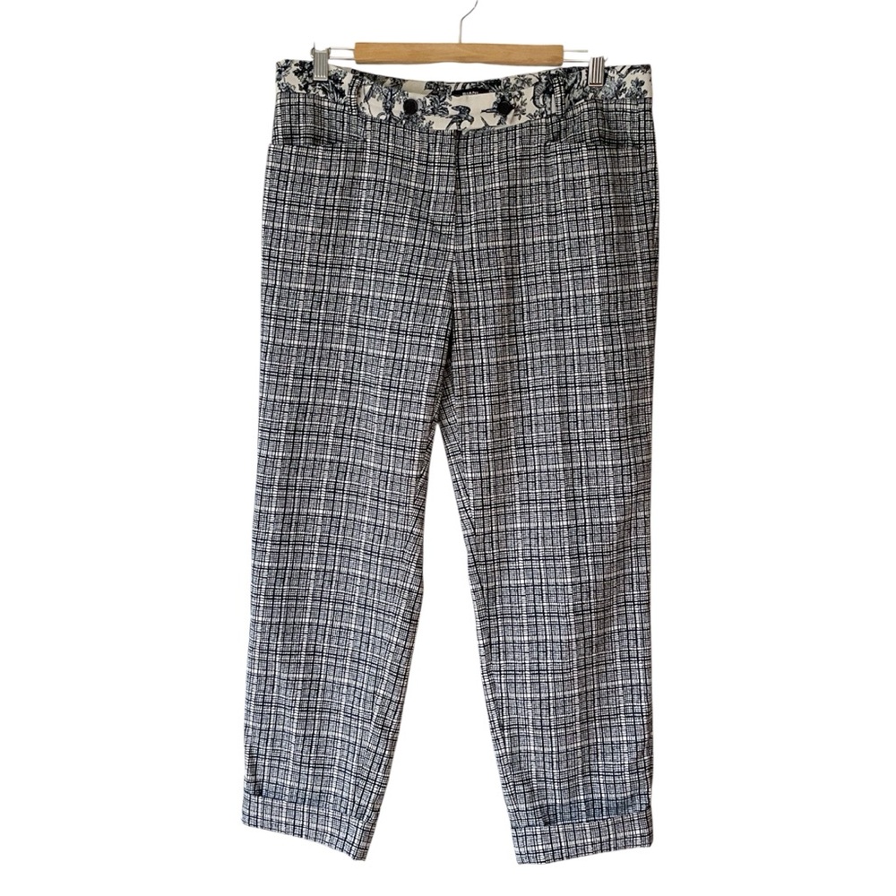 Riani Printed Straight Leg Pants with Safarino Print Waistband Size 12